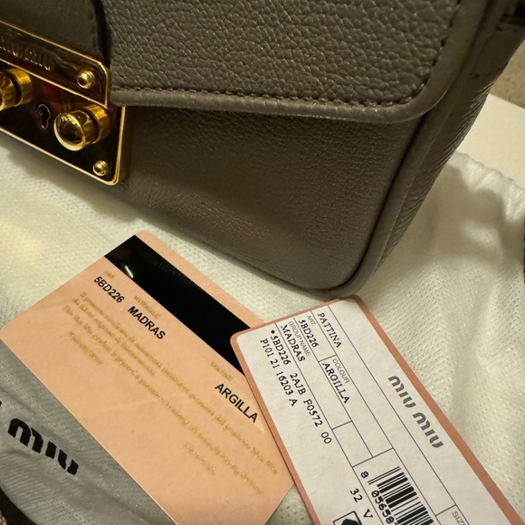 Original,pre owned, like new Miu Miu Madras. - Picture 7 of 8